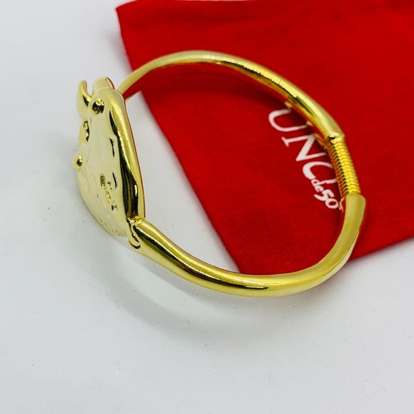UNO de 50 Bracelet - Heart Lock Hinged Bracelet Gold-Plated Bead Unisex - Picture 5 of 6